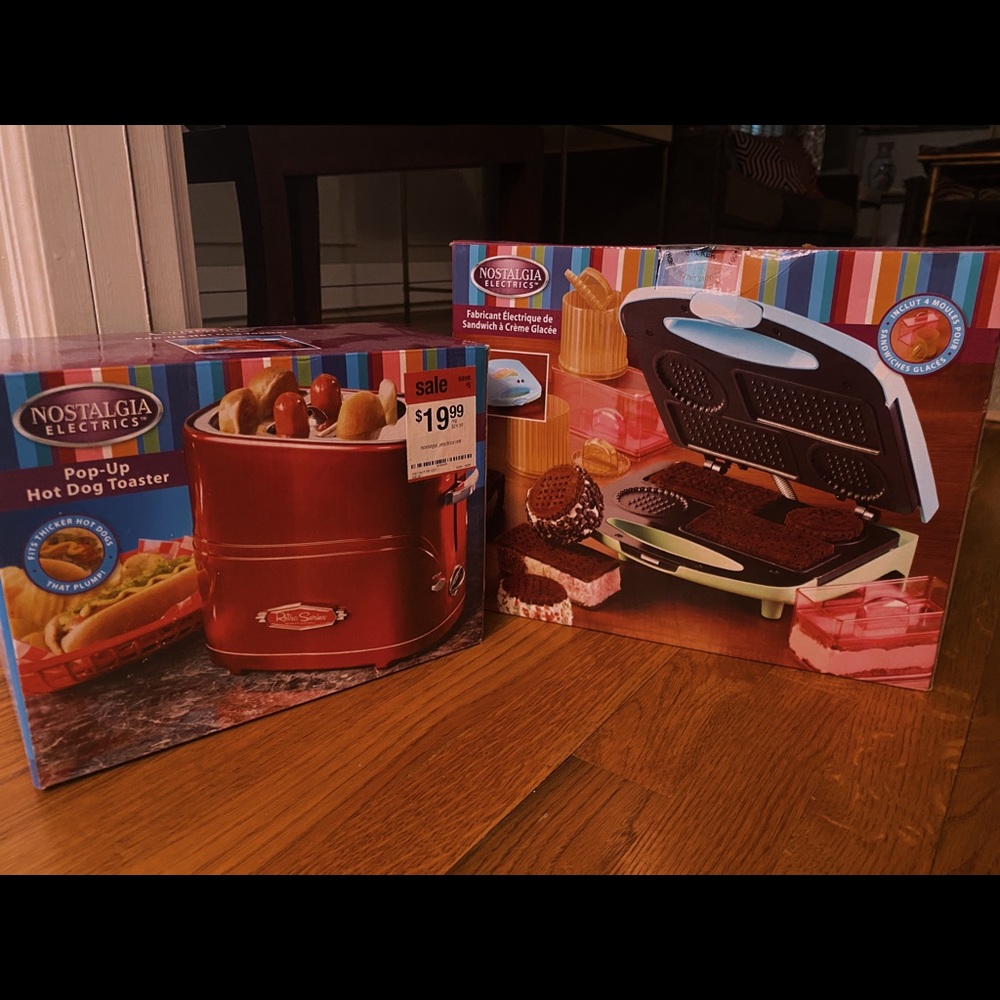 Never use hot dog toaster and ice cream sandwich